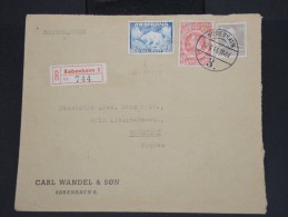 DANEMARK-Enveloppe En Recommandée De Copenhague Pour Paris En 1948  à Voir P7298 - Enteros Postales