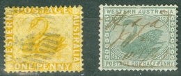 Western Australia 1882-85 Swan  1p And 1,5p - Lot. 3657 - Oblitérés