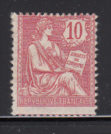 France MH Scott #133 10c ´Rights Of Man´, Rose Red - Pulled Perf - Ongebruikt