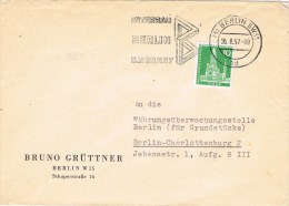 13521. Carta BERLIN (Alemania Berlin) 1957.  INTERBAU - Brieven En Documenten