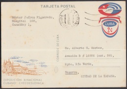 1980-EP-31 CUBA 1980. Ed.126. POSTAL STATIONERY. TARJETA POSTAL. EXPO BINACIONAL CUBANO-CHECOESLOVACA. CAMAGUEY. USED. - Lettres & Documents