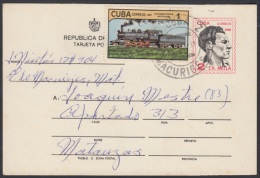 1980-EP-39 CUBA 1980. Ed.127. POSTAL STATIONERY. TARJETA POSTAL. JULIO ANTONIO MELLA. MACURIGES. FRANQUEADA. USED. - Storia Postale