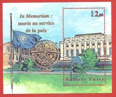 ONU - NAZIONI UNITE GINEVRA FOGLIETTO MNH - 1999 - In Memoria Dei Caduti Per La Pace - 2,00 Fr. - Michel NT-GE BL12 - Blocks & Sheetlets