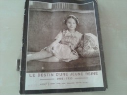 Le Destin D'une Jeune Reine 1905-1935 76 Blz  Heel Veel Foto's Van Koningin Astrid - Oud