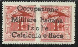 ITACA 1941 POSTA AEREA AIR MAIL SOPRASTAMPATO DI GRECIA MYTHOLOGICAL GREECE OVERPRINTED D 1 SU 2 +  MLH FIRMATO SIGNED - Cefalonia & Itaca