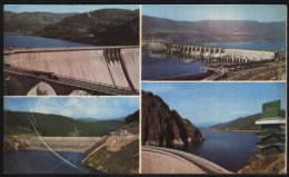 Water Dam-Hydro Dam-Barrage Hidroelectrique-Bicaz-Vidra-Portile De Fier-Vidraru-185x111mm-2 Scans-front/back - Torres De Agua