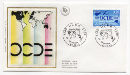 1990--enveloppe FDC "Soie" --OCDE--cachet  PARIS--75 - 1990-1999