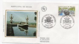 1990--enveloppe FDC "Soie" -BRIARE--Pont-canal De Briare--cachet  BRIARE--45 - 1990-1999