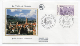 1991--enveloppe FDC "Soie" --La Vallée De MUNSTER-68--cachet  MUNSTER  -68 - 1990-1999