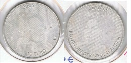 HOLANDA  10 EURO 2005 PLATA SILVER G1 - 1980-2001 : Beatrix