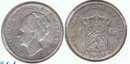 HOLANDA  GULDEN 1931 PLATA SILVER G1 - 1 Gulden