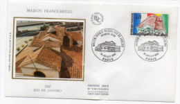 1990--enveloppe FDC "Soie" --RIO DE JANEIRO-Brésil--Maison France-Brésil--cachet  PARIS--75 - 1990-1999