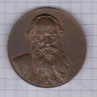 Russia USSR Leo Tolstoy, Novelist Author Writer, Medal 3.60 Cm - Non Classés