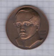 Russia USSR Mikhail Lermontov, Poet Author Writer Painter, Medal 3.60 Cm - Non Classés