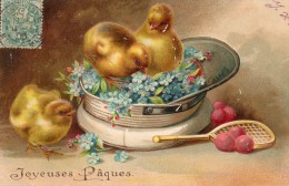 PÂQUES              Joyeuses PÂQUES                                     Carte Gaufrée - Pâques