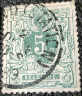 Belgium 1884 Numeral 5c - Used - 1869-1888 Leone Coricato