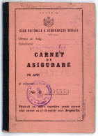 Romania, 1945, Social Insurance Member Card - Nice Franking, Many Postmarks - Marcofilie