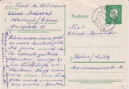 Bund Heuss Med Gzs P 37 PSt I Stempel Kreuzau ü Düren 1960 - Cartes Postales - Oblitérées