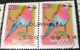 South Africa 2000 Bird Coracias Caudata 2r X2 - Used - Gebraucht