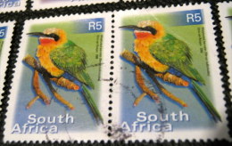 South Africa 2000 Bird Merops Bullockoides 5r X2 - Used - Oblitérés