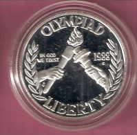 AMERIKA DOLLAR 1988S ZILVER PROOF OLYMPIC TORCH - Andere & Zonder Classificatie