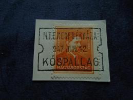 Hungary - M.T.E. Menedékháza  KÓSPALLAG  (Magyar Turista Egyesület) 1947  -   Postmark  -handstamp  J1228.15 - Hojas Completas