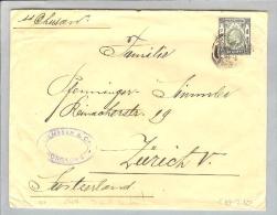 China Hongkong 1904 Brief MS Chusan Nach Zürich EF! - Storia Postale