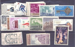 ESPAÑA AÑO 1968 COMPLETO SIN CHARNELA - Annate Complete