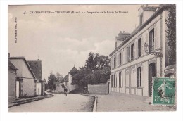 28 Chateauneuf En Thimerais Carte RARE Perspective De La Route De Thimert Cachet 1911 - Châteauneuf