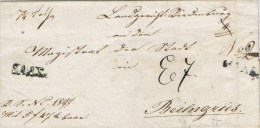 13539. Carta Entera Vorphilatelie SAAL (Bayern) 1839. Porteo E7 - Préphilatélie