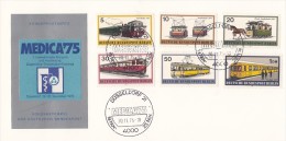 2391FM- TRAM, TRAMWAY, TRAINS, PHILATELIC EXHIBITION, SPECIAL POSTCARD, 1975, GERMANY - Tram