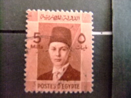 EGIPTO - EGYPTE - EGYPT - UAR - 1937 - 44 EFFIGIE DU ROI FAROUK Yvert & Tellier Nº 191 º FU - Usados