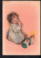 D3083 STUDIUM CHRISTI:  ILLUSTRAZIONE A. ZANDRINO CON CITAZIONE SALMI: BAMBINI ENFANT FILLE CHILDREN - ILLUSTRATION - Zandrino