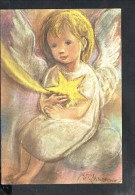 D3100 STUDIUM CHRISTI:  ILLUSTRAZIONE A. ZANDRINO CON CITAZIONE SALMI: BAMBINI ENFANT FILLE  ANGEL - ILLUSTRATION - Zandrino