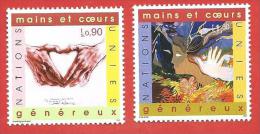 ONU - NAZIONI UNITE GINEVRA MNH - 2001 - Anno Internazionale Del Volontariato - 0,90 + 1,30 Fr. - Michel NT-GE 413-414 - Unused Stamps