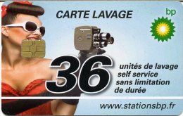 @+ Carte De Lavage BP  France - 36 UNITES - Cinema - Car Wash Cards