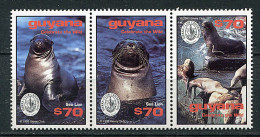 (cl. 8 - P8) Guyane **3 Tbres De Série N° 3234 à 3242 (ref. Michel Au Dos) - Otaries - - Guyana (1966-...)