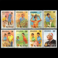 RWANDA 1983 - Scott# 1150-7 Catholic Workers Set Of 8 MNH - Unused Stamps