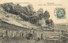 - Cantal - Ref- A 603 - Carlat - Partie Du Rocher - Carte Bon Etat - - Carlat