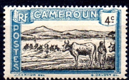 CAMEROUN 1925  Cattle Fording River  -  4c - Black And Blue MH - Ungebraucht