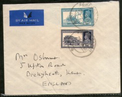 India 1940 KG VI Transport Multi Stamped Cover Kirkee Bazar To England # 1452-18 - Airmail