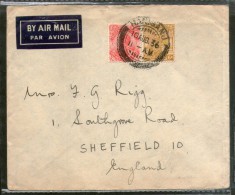 India 1936 KG V Multi Franked Cover Raniganj To England # 1452-19 - Poste Aérienne