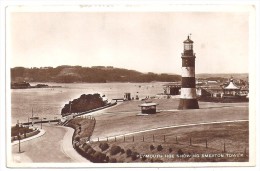 CPSM Real Photograph Plymouth Devon England Lighthouse Hoe Showing Smeaton Tower No Written - Plymouth