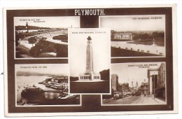 CPSM Real Photograph Plymouth Devon England Multi-views No Written - Plymouth