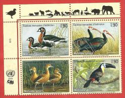 ONU - NAZIONI UNITE GINEVRA MNH - 2003 - Specie In Via Di Estinzione - 0,90 Fr. X 4 - Michel NT-GE 466-469 - Unused Stamps