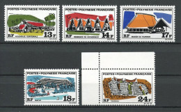 POLYNESIE 1970 N° 72/76 ** Neufs = MNH Superbes Cote 51 € Grands édifices Assemblée Maeva Taharaa - Unused Stamps