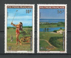 POLYNESIE 1974  N° 94/95  Neufs ** = MNH Superbes  Cote 22.20 € Sports Golf  Atimaono - Neufs