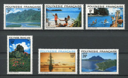 POLYNESIE 1974 N° 97/102 ** Neufs = MNH Superbes Cote 20 € Paysages Landscapes Bateaux Boats Sailboat - Nuovi