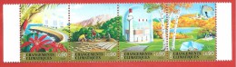 ONU - NAZIONI UNITE GINEVRA STRISCIA MNH 2001 - Cambiamenti Climatici - 0,90 Fr. X 4 - Michel NT-GE 428-431 - Nuevos