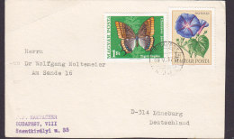 Hungary Ungarn BUDAPEST 1969 Card Karte LÜNEBURG Germany Schmetterling Butterfly Papillon (2 Scans) - Brieven En Documenten